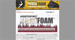 Desktop Screenshot of phasefoam.acousticsfirst.com